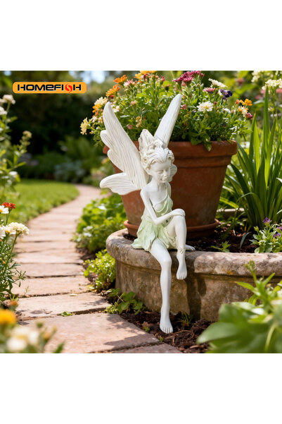 Choice تمثال جنية الزهور الذهبية، زينة خارجية للحديقة والفناء والمرج، منحوتة ...