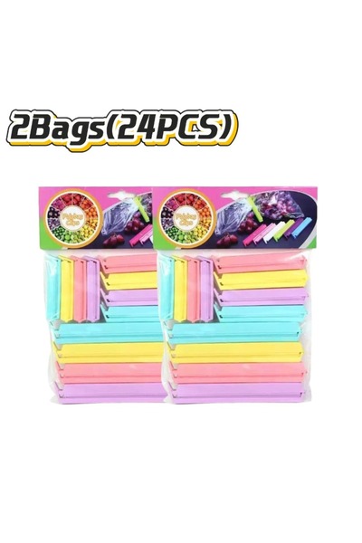 choice2 Mixed packing-2bag 12pcs/set Food Storage Portable Sealer Clamp Plast...