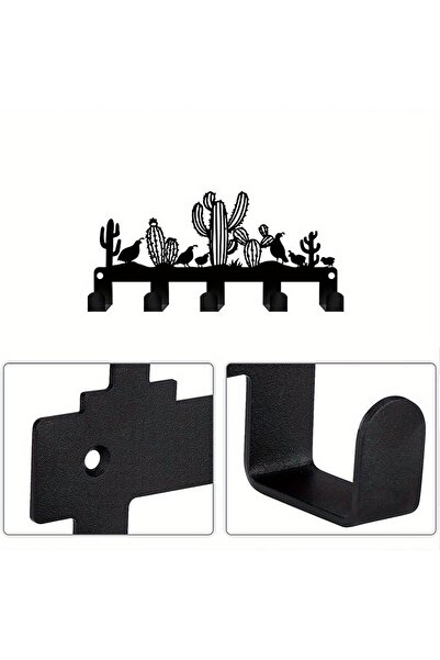 Choice TY10601 Cactus Key Holder Wall Mount, 5.91" Metal Key Hooks for Entryw...