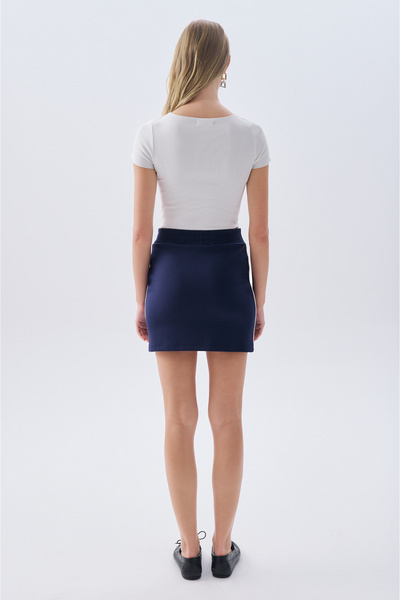 Mudo Mini Knitted Skirt with Elastic Waist