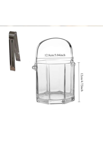 Choice 900ml-1pcs 1pcs Bar KTV Diamond Thickened Glass Ice Bucket, Portable I...