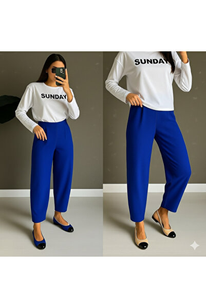 Kanonik Education Women's High Waist Crepe Pants