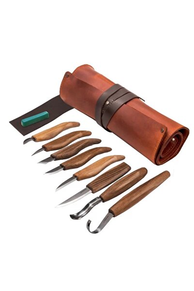 BeaverCraft S18X Premium Ceviz Saplı Ahşap Oyma Seti, 11 Parça