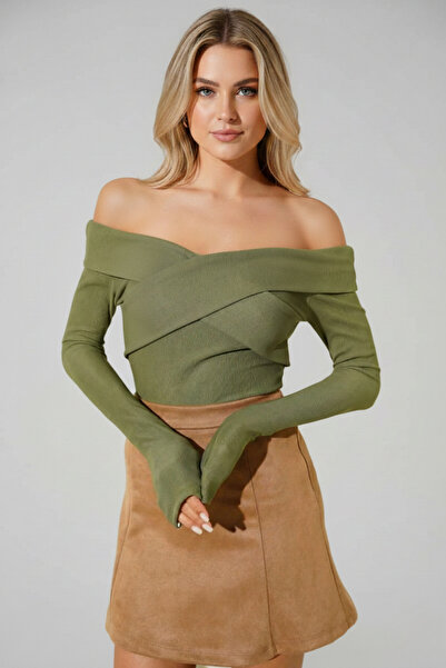 İntive Lingerie Women's Cross-Cut Long Sleeve Blouse