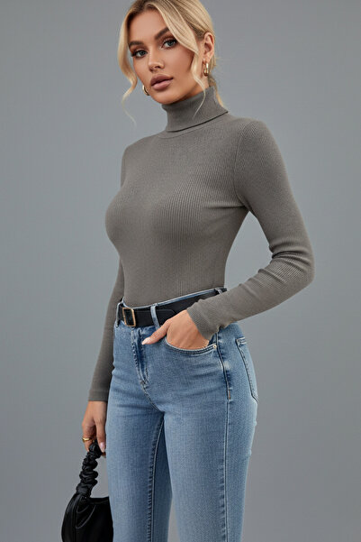 İntive Lingerie Women's Turtleneck Slim Fit Sweater
