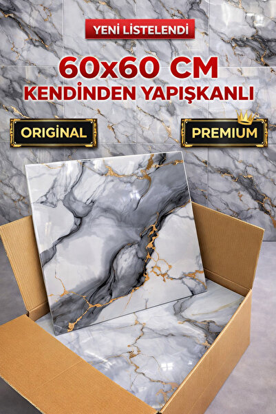 UKAB DEKOR 60x60 Cm 1 Adet Kendinden Yapışkanlı Pvc Esnek Köpük Dekoratif Duv...