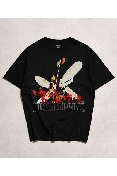 kun inaki Linkin Park Baskılı Siyah Unisex T-Shirt