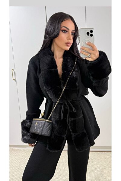 Esma moda tasarım Kürklü Triko Takım