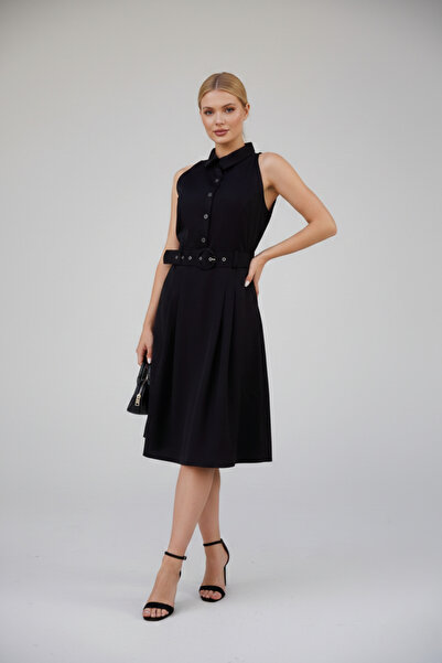 İntive Lingerie Women's Belted Dress with Buckle