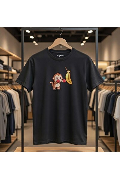 playwear Μπλουζάκι Unisex άνετης εφαρμογής με στάμπα Boxer Monkey