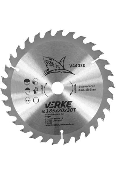 VERKE Wood cutting disc 185x20 mm, V44030,