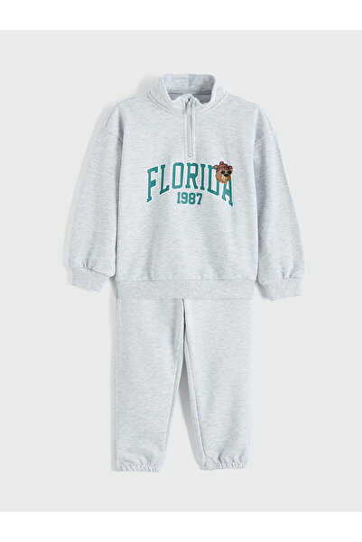 LC Waikiki Vizyon New Season Florida Printed Boys' Tracksuit Set