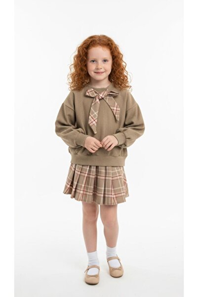 Yalçınoğlu Kids Girl's Festive Scarf Detailed Skirt and Blouse Set I Stylish ...