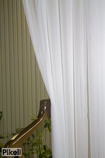 Pikeli Linea Stripe Detailed Tulle Curtain - 1X3 Dense Pleats - Professional Installation