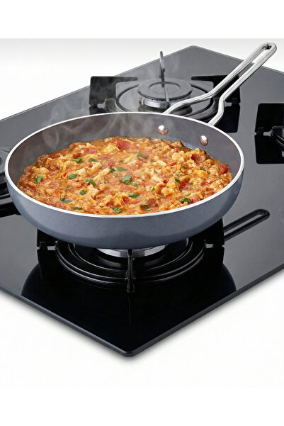 tacev Taç Sera Feel Ceramic Fireproof Non-Stick Pan 28Cm/Grey