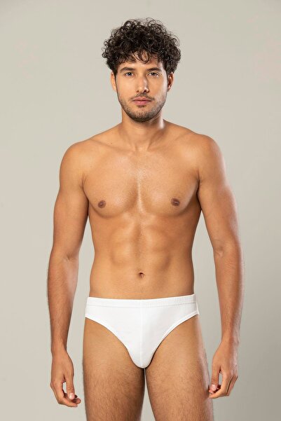 Erdem Erkek Beyaz Modal 6'lı Paket Slip 1554