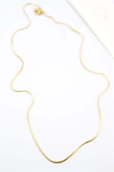 NOVAHAVEN قلادة سلسلة ثعبان - 46 سم - ذهبي