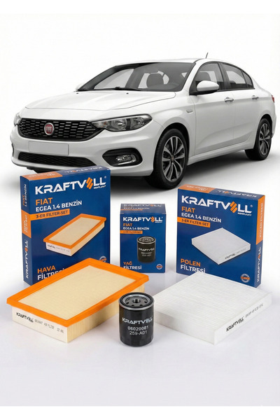 Kraftvoll Egea 1.4 Fire 3'lü Filtre Seti Hava/Yağ/Polen