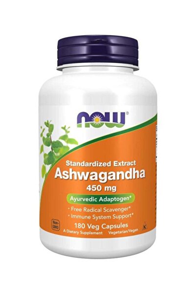 Now مستخلص معياري، أشواغاندا، 450 ملغ، 180 كبسولة نباتية