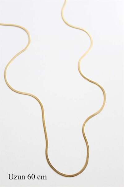 Royaleks قلادة سلسلة إيطالية طويلة رفيعة (60 سم) - ذهبي