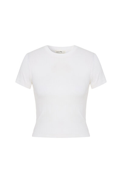 Mudo Crop T-Shirt with Crew Neck