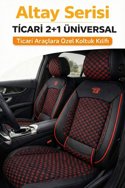 TROBUS Tegin Universal Commercial 2+1 Altay Series Seat Cover with Lumbar Sup...