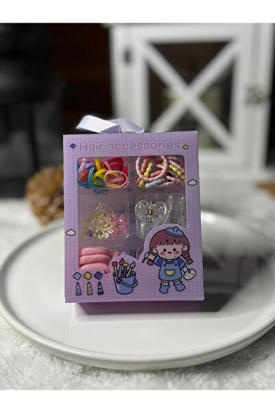 ADAA GIFT Kız Çocuk Kutulu Toka Seti