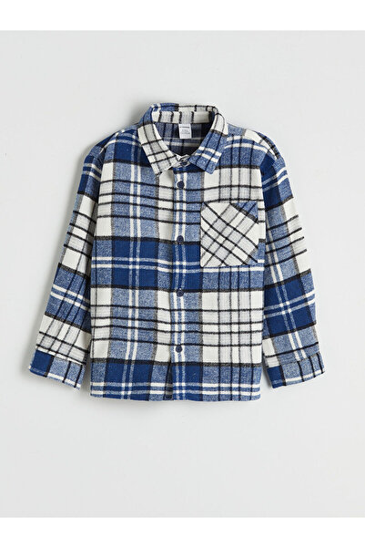 LC Waikiki Nevavm Plaid Boys' Lumberjack Shirt with Difference