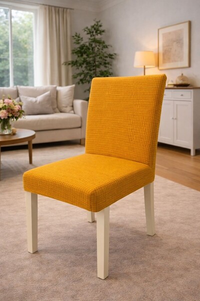 beyvetçe ( 6 ADET )KARADESEN DESEN KUMAŞ Likrali Sandalye Örtüsü, Lastikli, E...