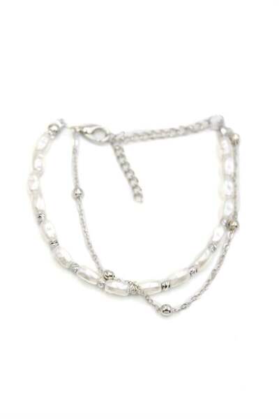 Genel Markalar Zincirli İnci Bileklik - Gümüş