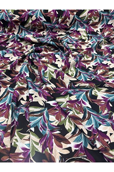 Lidya Kumaş Yaprak Temalı Viskon Kumaş