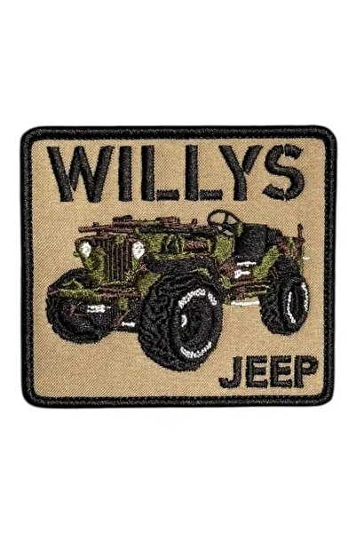 Ex Patch Willys Jeep Patch Nakış Peç - 8x7 cm