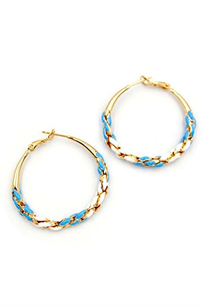 markentegra Enameled Hoop Earrings - Blue