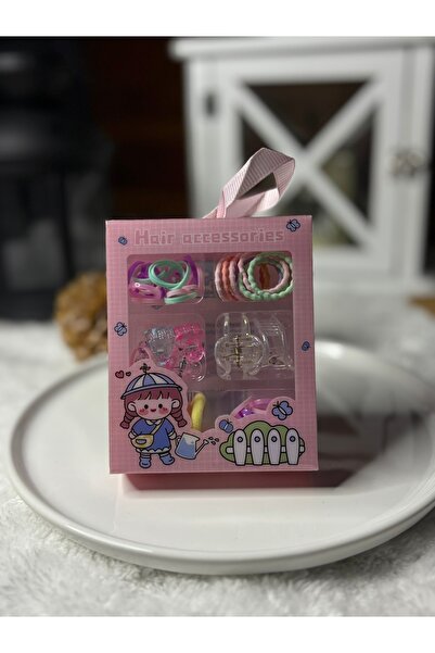 ADAA GIFT Kız Çocuk Kutulu Toka Seti