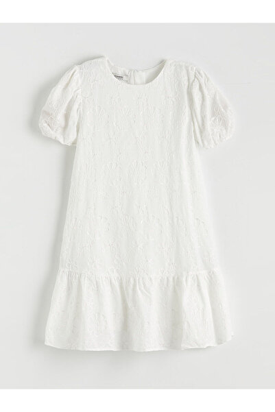 LC Waikiki Peak New Season Crew Neck Floral Girls' Dress