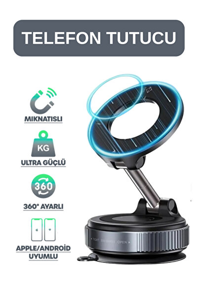 WAPPA 360 Dönebilen Ayarlanabilir Araç Içi Tutucu Kullanılabilen Vakumlu K007...