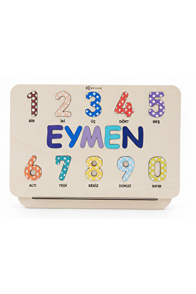 Tuiste İsimli Ahşap Bebek Puzzle, Eğitici Öğretici Sayılar Motessori Oyuncak ...