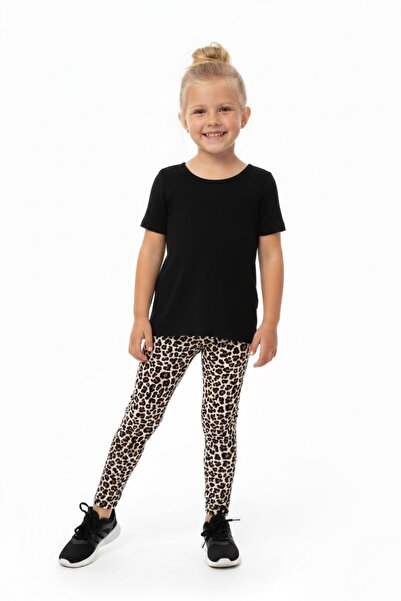 BAGLAN Κοριτσίστικο κολάν με ραβδώσεις Leopard BGL-ST05205