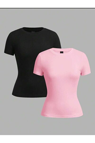 ÖZ PAMUK Cotton Soft Textured Comfortable Straight Cut Short Sleeve Crewneck ...