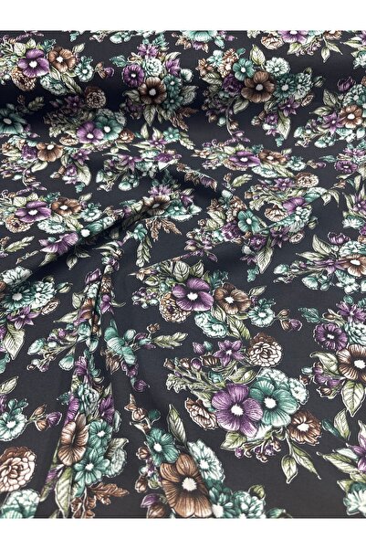 Lidya Kumaş Çiçek Temalı Viskon Kumaş