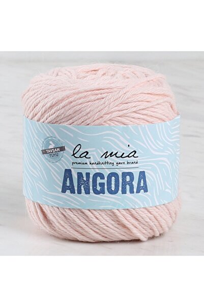 Leyaton La Mia Angora Powder Pink Hand Knitting Yarn - L185 - 34012 Lwlhm-Ytr...