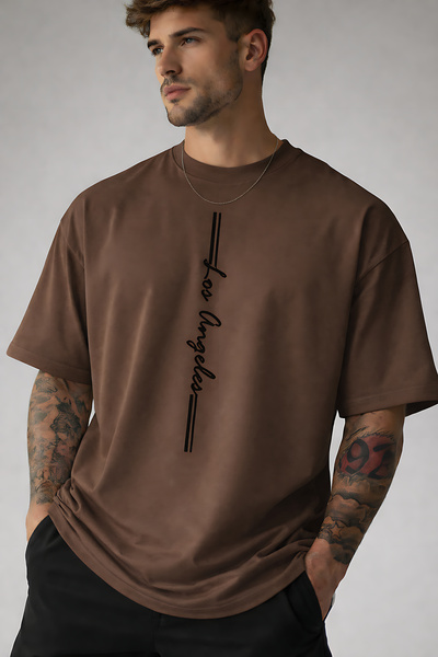 ArtYus Los Angeles Printed Style Cotton Relaxed Fit Round Neck Unisex T-Shirt