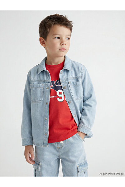 LC Waikiki Rmz Gi̇yi̇m Farkiyla Boy's Jean Shirt