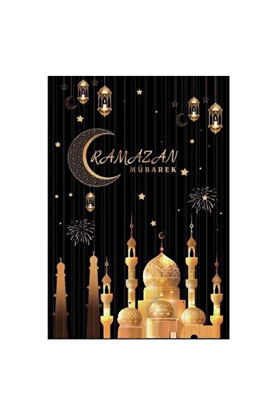 turkuaz parti RAMAZAN ARKA FON 130*100 CM,RAMAZAN KAPI SÜSÜ,RAMAZAN PERDE SÜSÜ