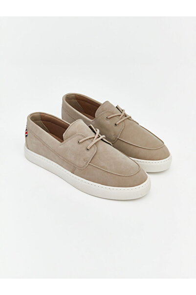 LC Waikiki Beige Lace-Up Men's Classic Shoes, Pack of Flat Sole