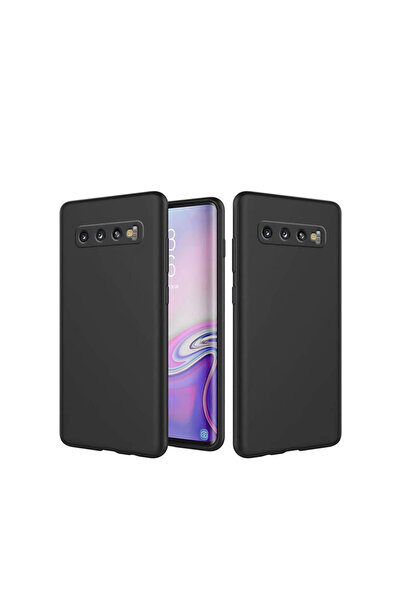 bewn Samsung Galaxy S10 Plus Uyumlu Siyah Lansman İçi Kadife Telefon Kılıfı