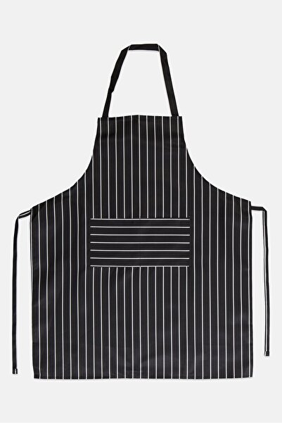 Muy Mucho Stripe Kitchen Apron, Black