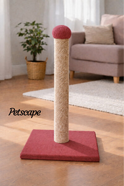 Petscape لوح خدش للقطط من السيزال الطبيعي/خيوط الجوت، عمود خدش عمودي، برج للق...