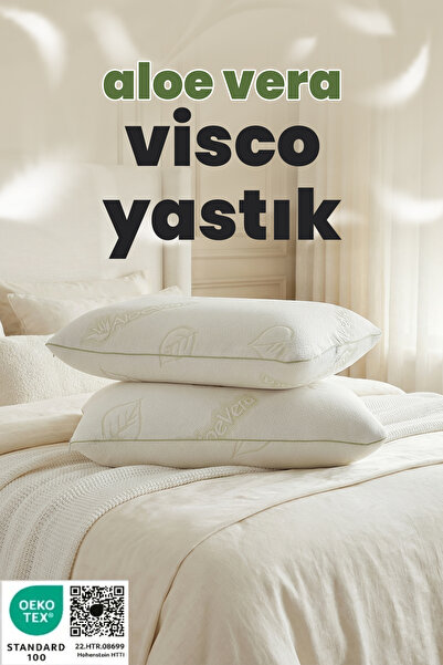 Aura Home Pillow Aloe Vera Kılıflı Visco Ortopedik Yastık – Boyun Destekli , ...