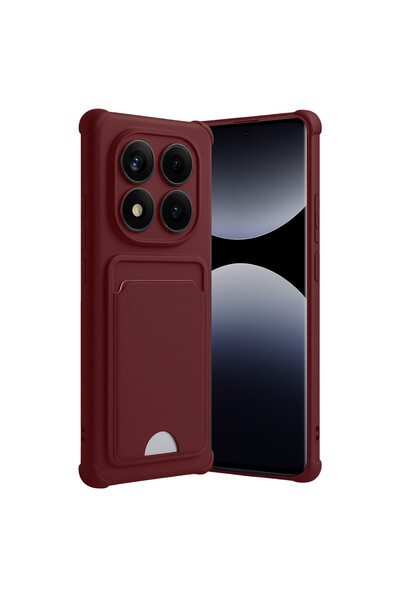 cepmoda حافظة سيليكون REDMİ "NOTE 14 PRO (5G)" K حامل بطاقات i - تصميم نحيف E...